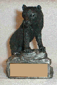 6 inch tall Panther school team mascot statue